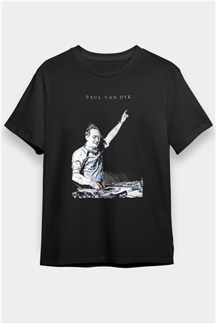 Paul Van Dyk Siyah Unisex Tişört T-Shirt - TişörtFabrikası