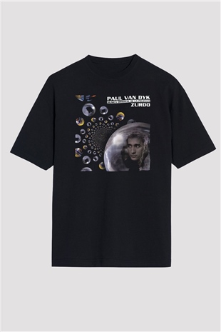 Paul Van Dyk Siyah Oversize Tişört Oversize T-shirt - TişörtFabrikası