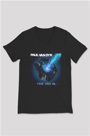 Paul Van Dyk Siyah Unisex V Yaka Tişört