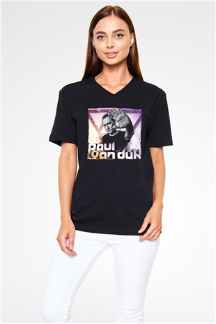 Paul Van Dyk Siyah Unisex V Yaka Tişört