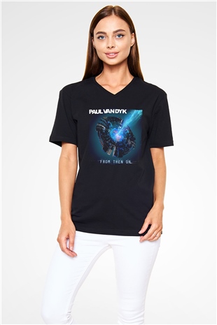 Paul Van Dyk Siyah Unisex V Yaka Tişört