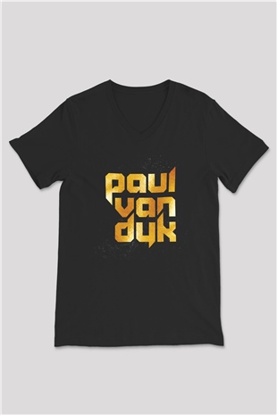 Paul Van Dyk Siyah Unisex V Yaka Tişört