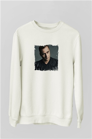 Paul Van DykBaskılı Beyaz Sweatshirt