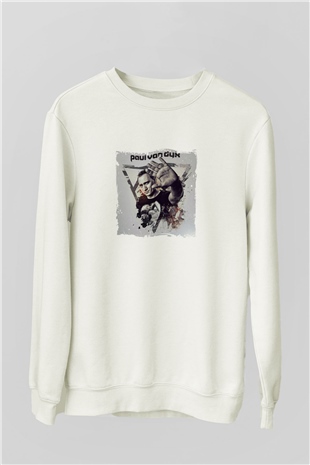 Paul Van DykBaskılı Beyaz Sweatshirt