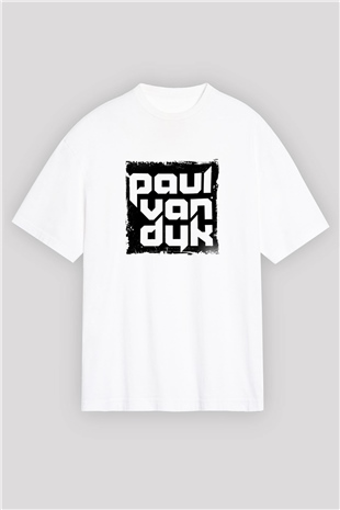 Paul Van DykBaskılı Beyaz Oversize Tişört