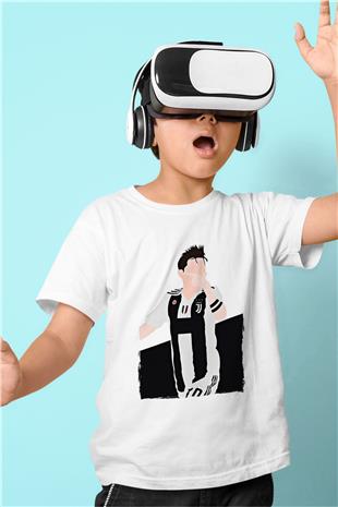 Paulo Dybala Baskılı Beyaz Unisex Beyaz Çocuk Tişört - Tshirt