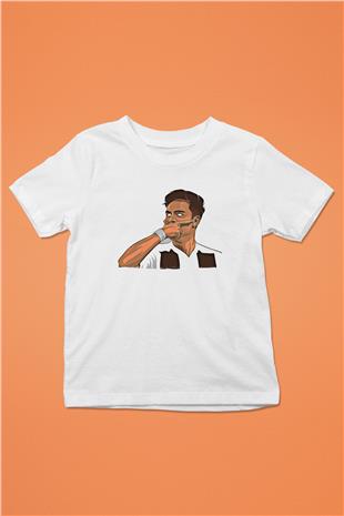 Paulo Dybala Baskılı Beyaz Unisex Beyaz Çocuk Tişört - Tshirt