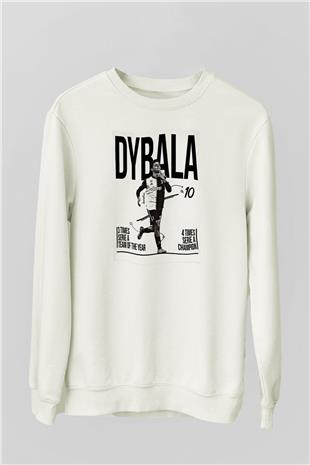Paulo Dybala Baskılı Beyaz Unisex Sweatshirt