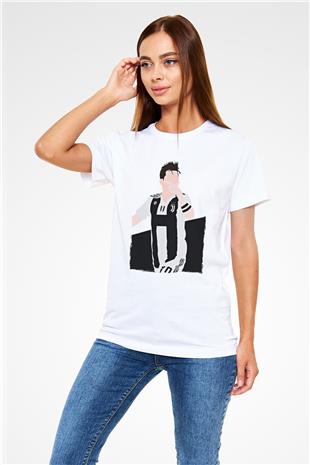 Paulo Dybala Baskılı Unisex Beyaz Tişört - Tshirt
