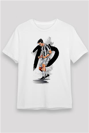 Paulo Dybala Baskılı Unisex Beyaz Tişört - Tshirt