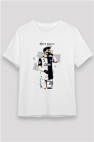 Paulo Dybala Baskılı Unisex Beyaz Tişört - Tshirt