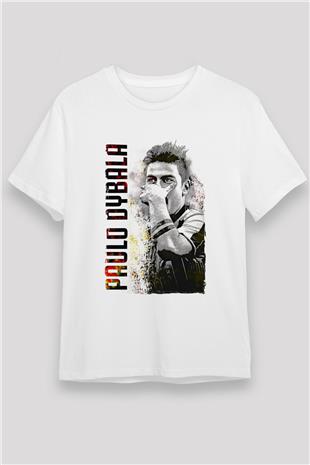Paulo Dybala Baskılı Unisex Beyaz Tişört - Tshirt