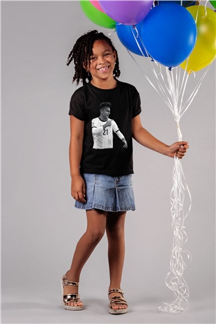 Paulo Dybala Baskılı Unisex Siyah Çocuk Tişört - Tshirt