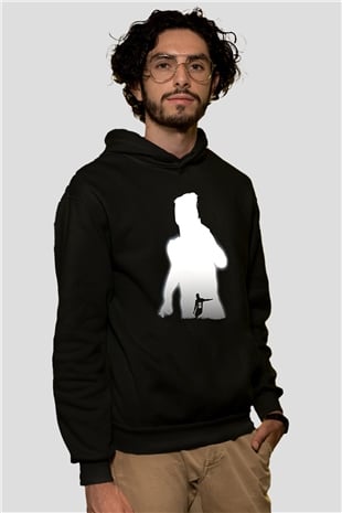 Paulo Dybala Baskılı Unisex Siyah Kapüşonlu Sweatshirt