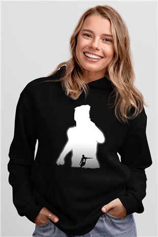 Paulo Dybala Baskılı Unisex Siyah Kapüşonlu Sweatshirt