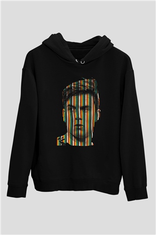 Paulo Dybala Baskılı Unisex Siyah Kapüşonlu Sweatshirt