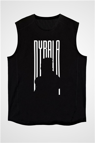 Paulo Dybala Baskılı Unisex Siyah Kolsuz Tişört - Tshirt