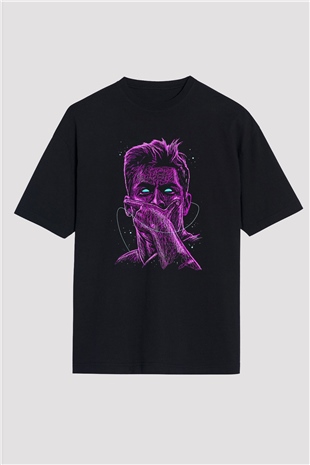Paulo Dybala Baskılı Unisex Siyah Oversize Tişört - Tshirt