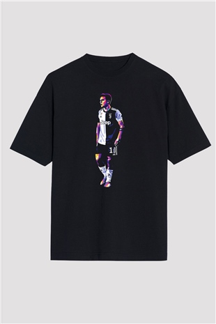 Paulo Dybala Baskılı Unisex Siyah Oversize Tişört - Tshirt
