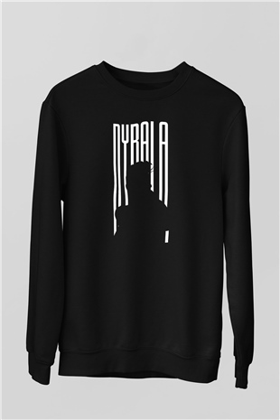 Paulo Dybala Baskılı Unisex Siyah Sweatshirt