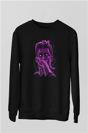 Paulo Dybala Baskılı Unisex Siyah Sweatshirt