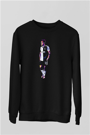 Paulo Dybala Baskılı Unisex Siyah Sweatshirt