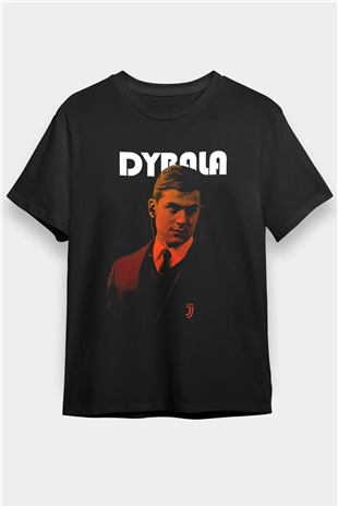 Paulo Dybala Baskılı Unisex Siyah Tişört - Tshirt