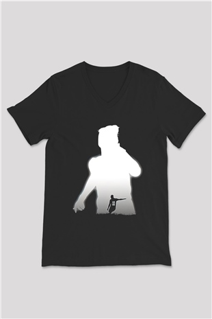 Paulo Dybala Baskılı Unisex Siyah V Yaka Tişört - Tshirt