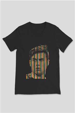 Paulo Dybala Baskılı Unisex Siyah V Yaka Tişört - Tshirt
