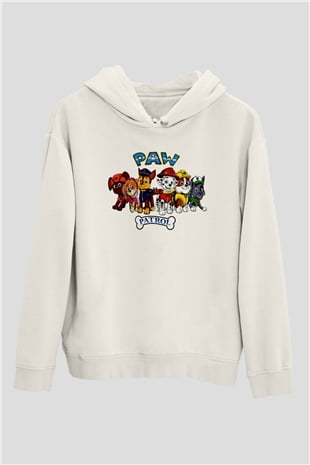 Paw Patrol Beyaz Unisex Hoodie