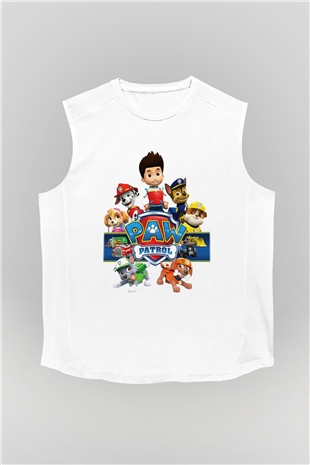 Paw Patrol Beyaz Unisex Kolsuz Tişört