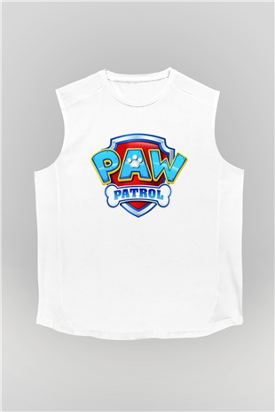 Paw Patrol Beyaz Unisex Kolsuz Tişört