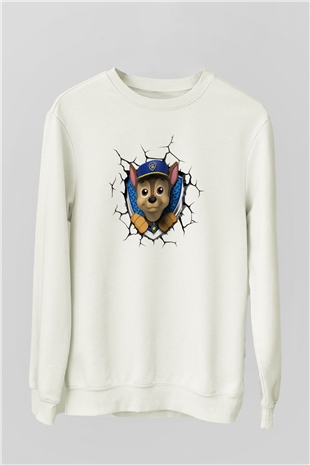 Paw Patrol Beyaz Unisex Sweatshirt