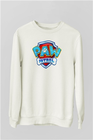 Paw Patrol Beyaz Unisex Sweatshirt