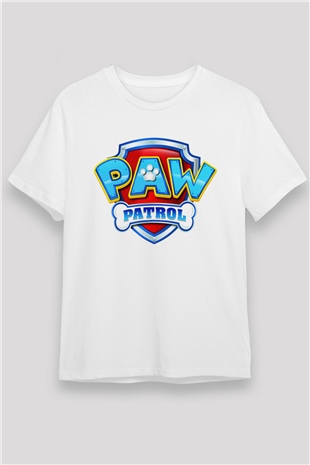 Paw Patrol Beyaz Unisex Tişört T-Shirt