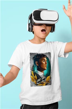 Peaky Blinders Baskılı Beyaz Unisex Beyaz Çocuk Tişört - Tshirt
