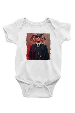 Peaky Blinders Baskılı Beyaz Unisex Bebek Body - Zıbın