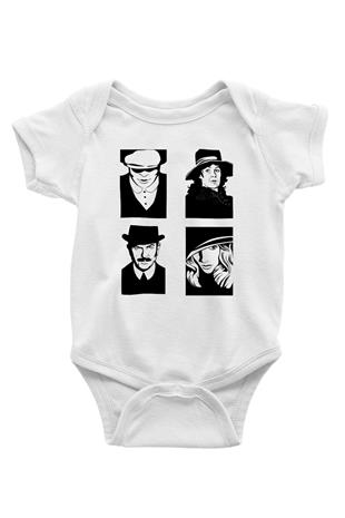 Peaky Blinders Baskılı Beyaz Unisex Bebek Body - Zıbın