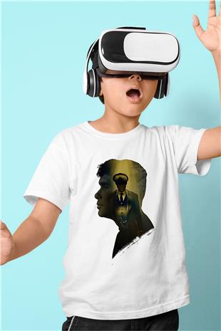 Peaky Blinders Baskılı Beyaz Unisex Beyaz Çocuk Tişört - Tshirt