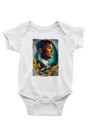 Peaky Blinders Baskılı Beyaz Unisex Bebek Body - Zıbın