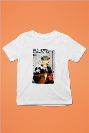 Peaky Blinders Baskılı Beyaz Unisex Beyaz Çocuk Tişört - Tshirt
