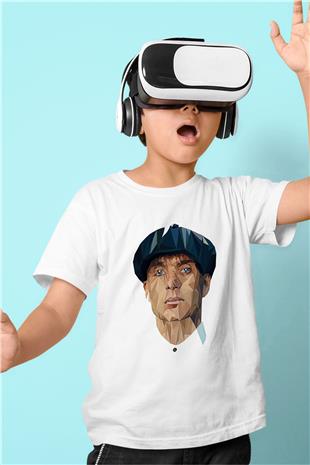 Peaky Blinders Baskılı Beyaz Unisex Beyaz Çocuk Tişört - Tshirt