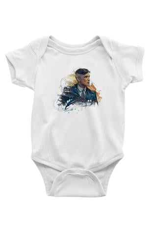 Peaky Blinders Baskılı Beyaz Unisex Bebek Body - Zıbın