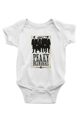 Peaky Blinders Baskılı Beyaz Unisex Bebek Body - Zıbın
