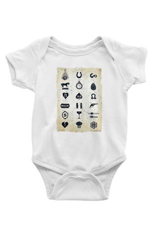 Peaky Blinders Baskılı Beyaz Unisex Bebek Body - Zıbın
