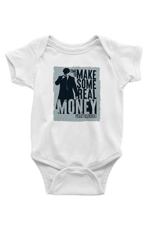 Peaky Blinders Baskılı Beyaz Unisex Bebek Body - Zıbın
