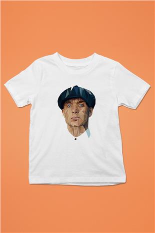 Peaky Blinders Baskılı Beyaz Unisex Beyaz Çocuk Tişört - Tshirt