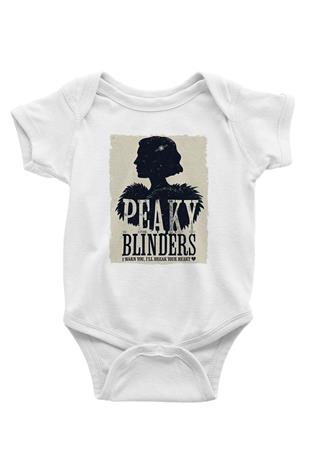 Peaky Blinders Baskılı Beyaz Unisex Bebek Body - Zıbın