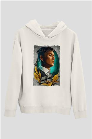 Peaky Blinders Baskılı Beyaz Unisex Hoodie