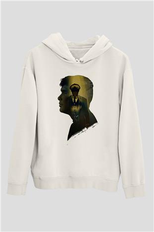 Peaky Blinders Baskılı Beyaz Unisex Hoodie